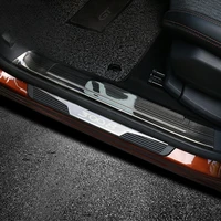 for peugeot 3008 3008gt car door sill scuff plate trim stainless steel protector plates interior accessories 2017 2018 2019 2021