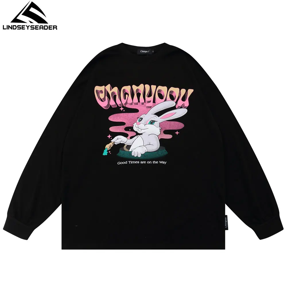 

Autumn Tops Men's T-shirt Anime Girl Printed Hip Hop Oversized Streetwear Harajuku Full Sleeve T Shirt Cotton Tops Men Clothing