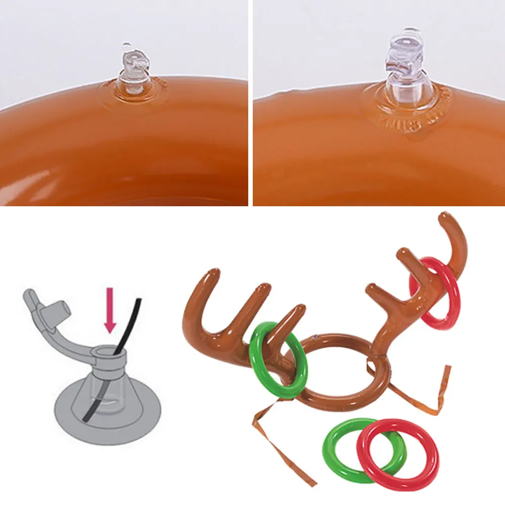 Надувной Санта Забавный оленьи рога кольцо для шляпы Toss Рождество праздник