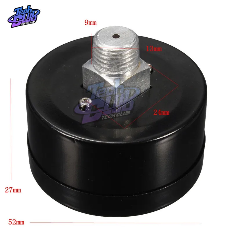 Портативный Манометр с двойным шкалом 1/4 &quotNPT 1/4&quot 1/8 &quotBSP вакуумный манометр