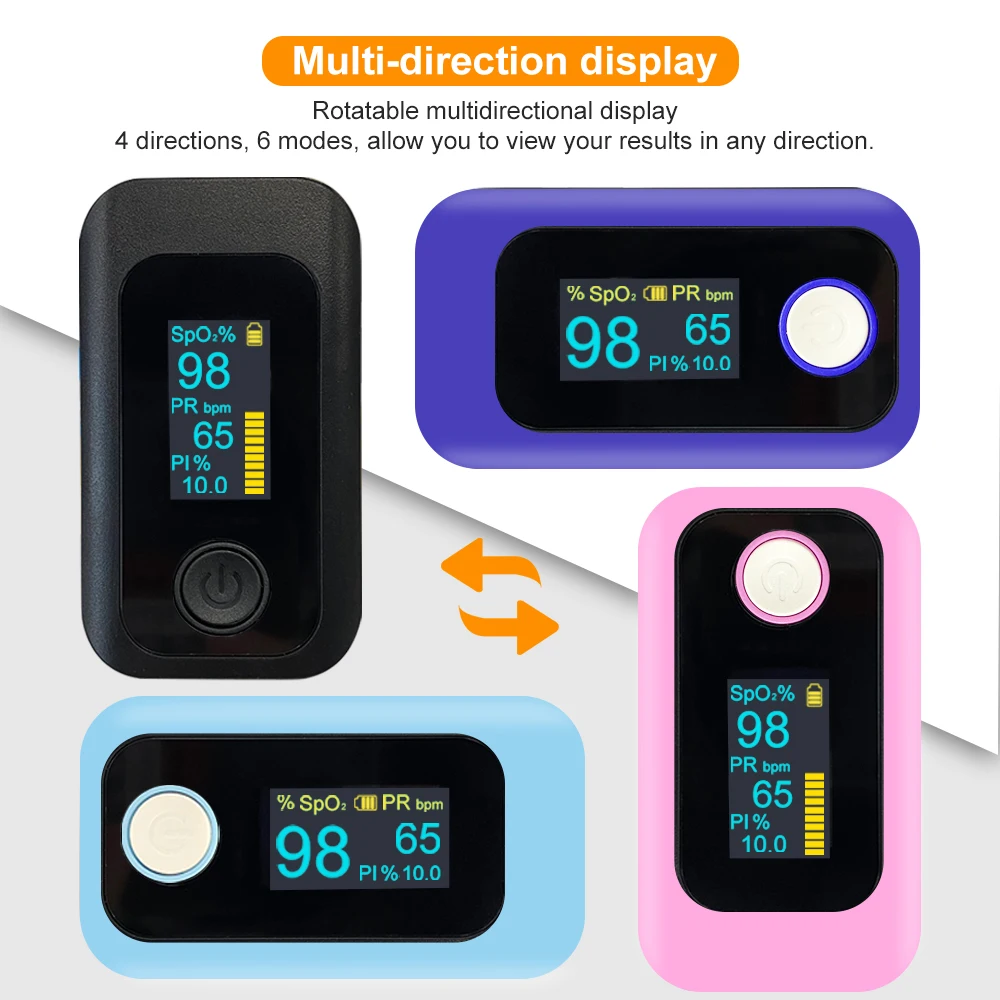 Пульсоксиметр ELERA Пальчиковый портативный с OLED-экраном и будильником |