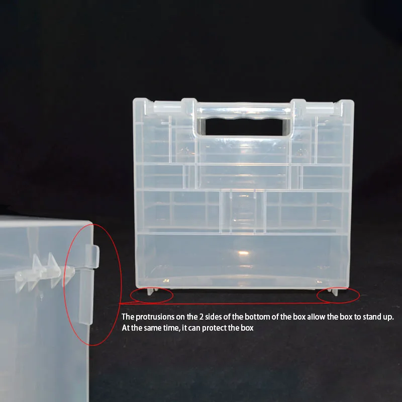 Прозрачный пластиковый контейнер для батареек AA и AAA ящики хранения чехол крышка