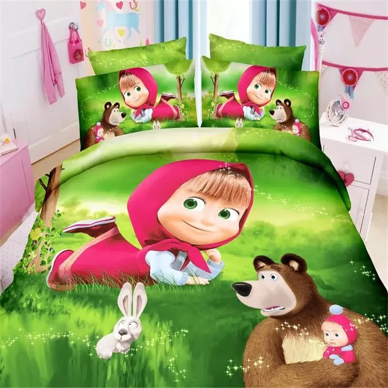 2019 популярный комплект постельного белья для девочек Маша двойной/один размер