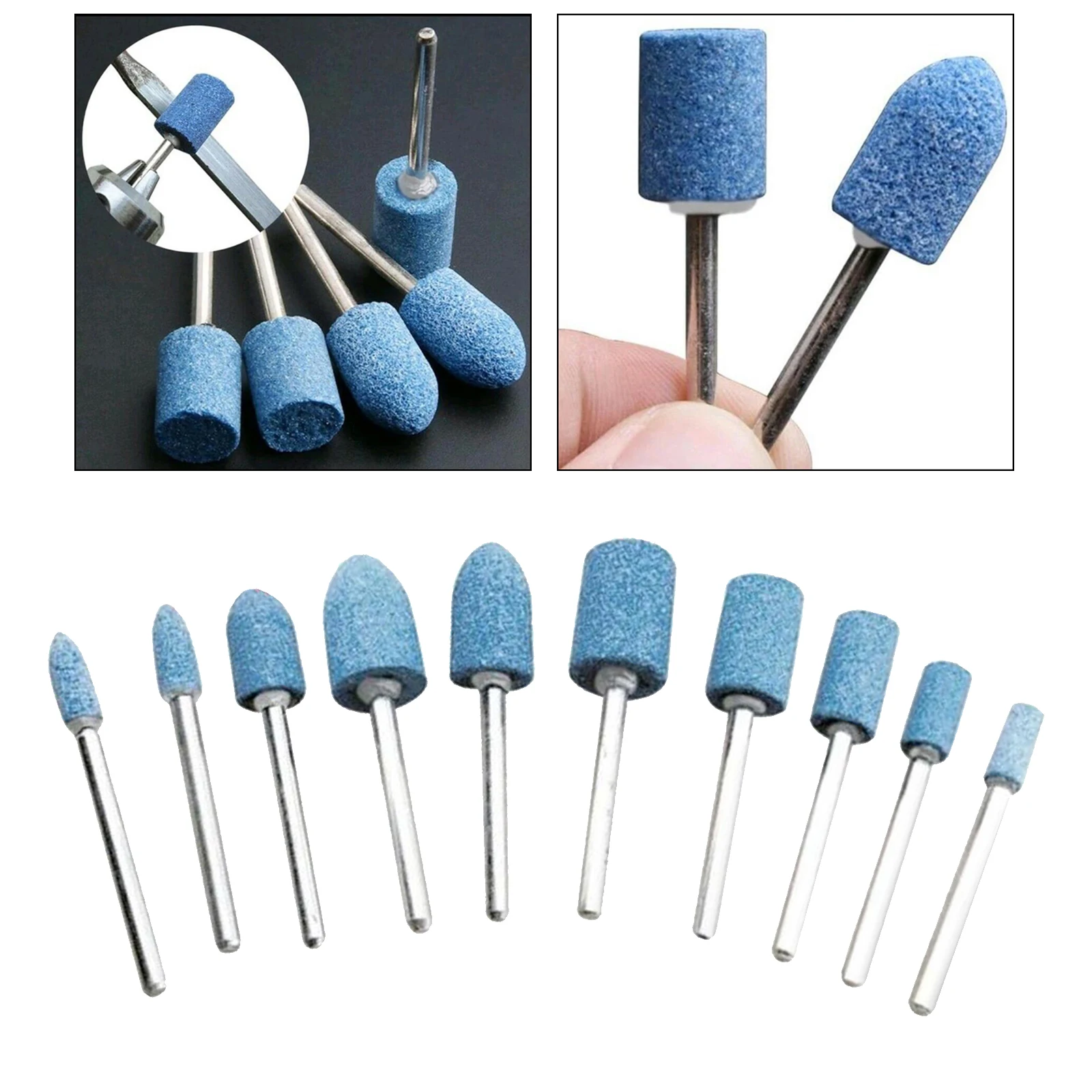 

Pack of 10 Cutting Burrs Rotary Files Bits for Die Grinder Metal Grinding Woodworking Drilling Carving