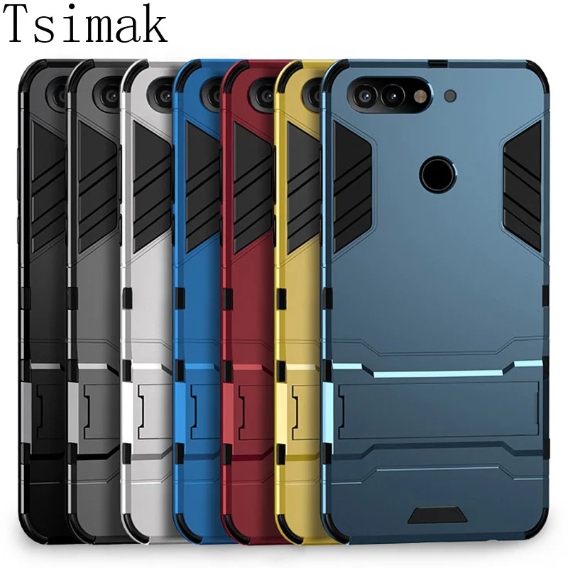 Армированный чехол для huawei Y3 Y5 Y6 Pro Y7 Y9 Prime крышка силиконовый резиновый противоударный Твердый чехол для телефона на заднюю панель