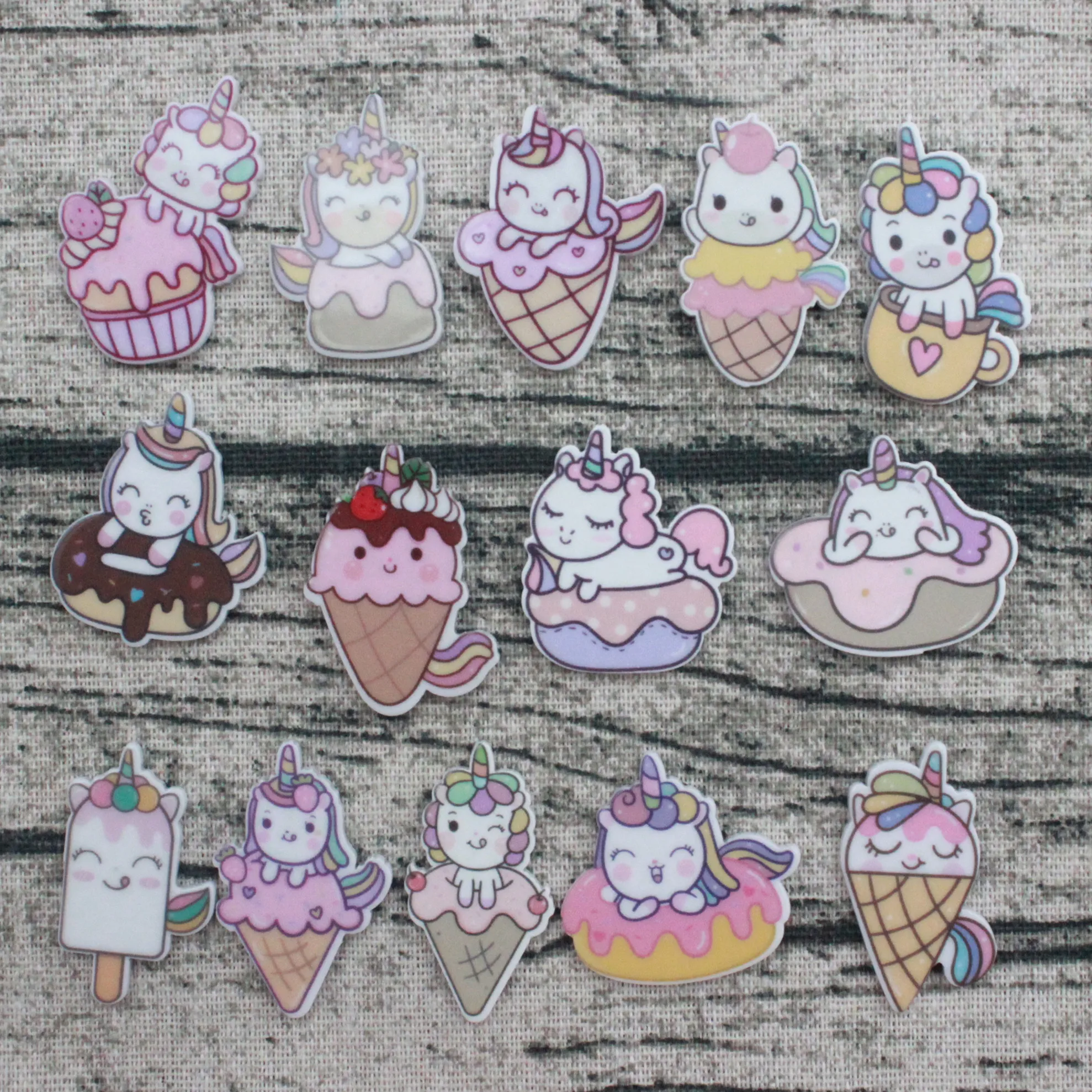 10 шт./лот kawaii плоский Плоский полимер в форме единорога имитация продуктов icecream