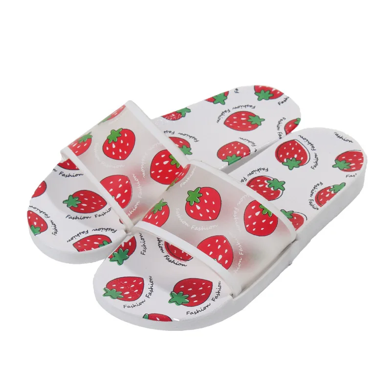 Summer Slippers Women Slides Female Shoes Cartoon Fruit Strawberry Pineapple Peach Girl Flip Flops Slide Sandals Beach Slides