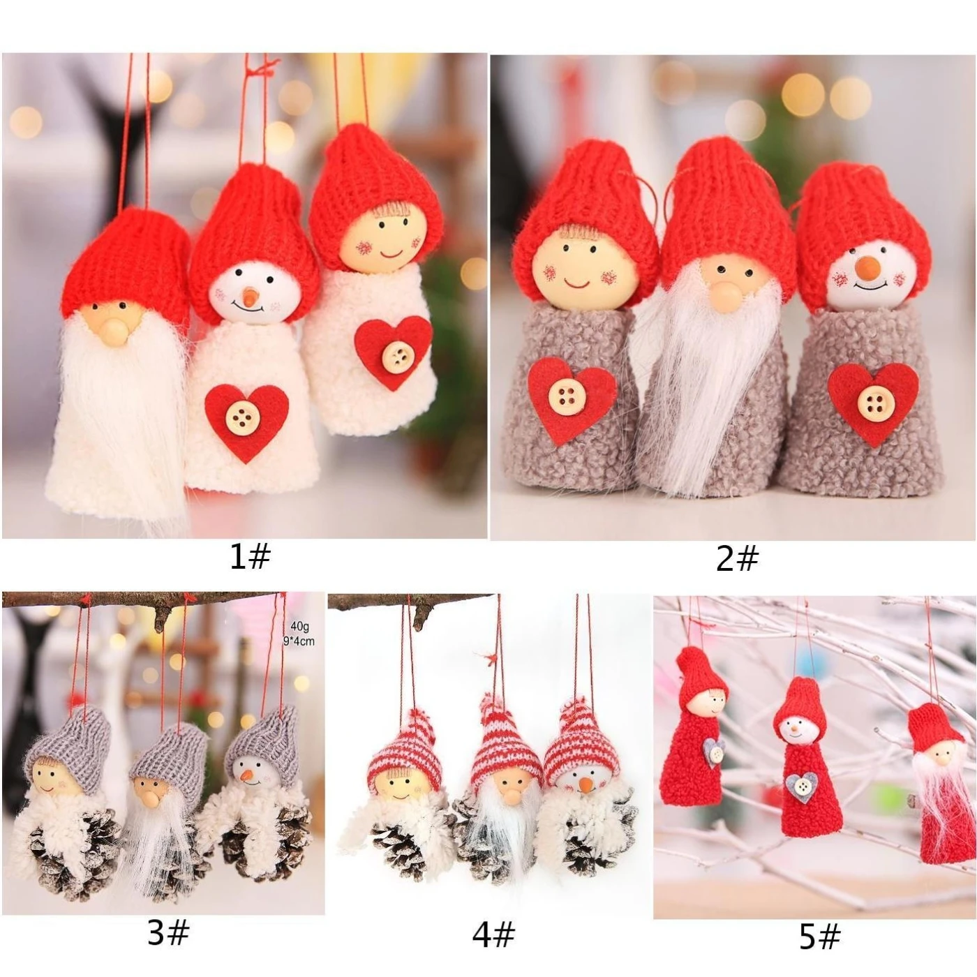 3 шт./компл. Санта Клаус новогодние куклы ткань Новогодняя Рождественская елка