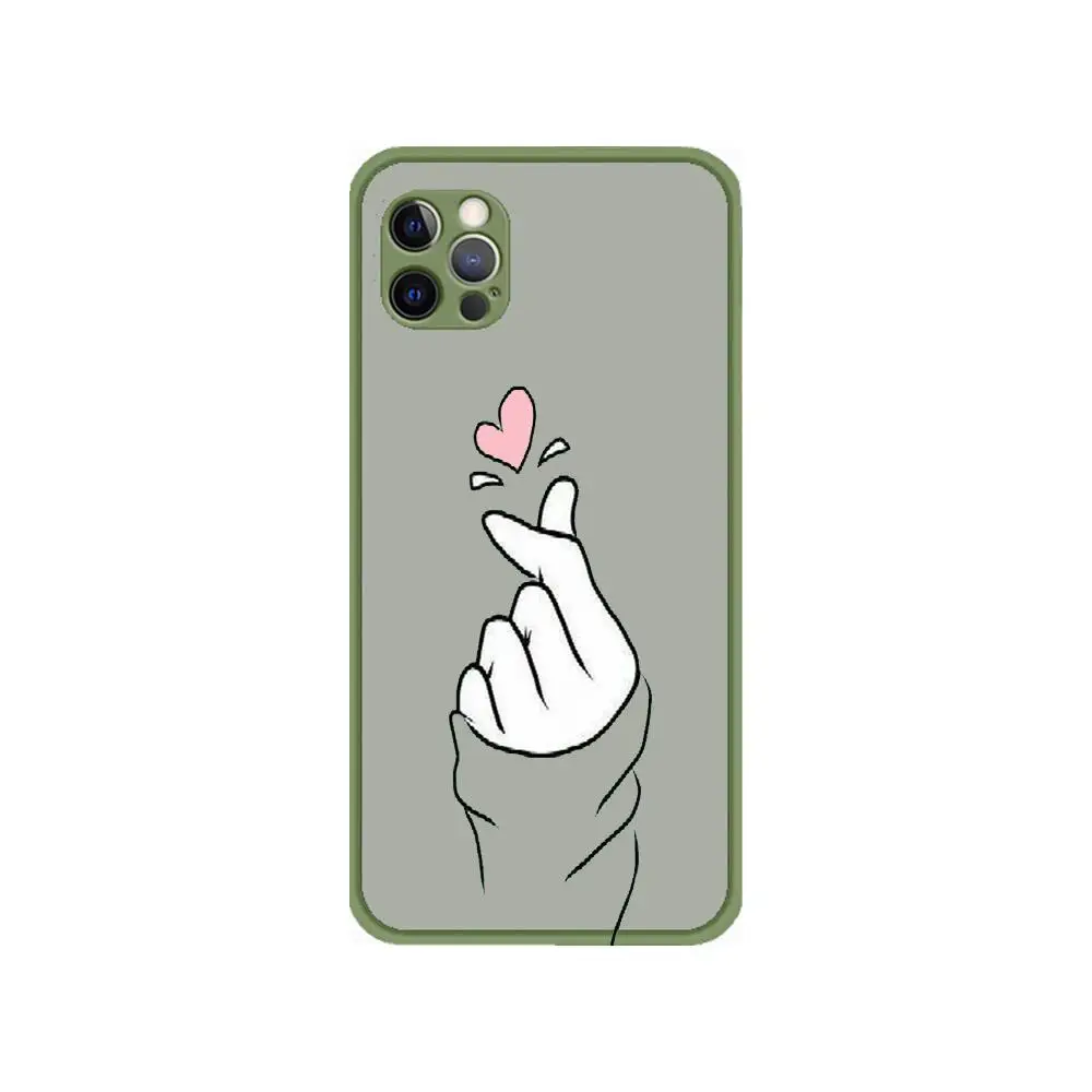 

Couples LoveMint Green Anime Phone Case cover For iphone 12 Pro Max 11 8 7 6 S XR PLUS X XS SE 2020 mini cell shell