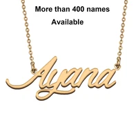 cursive initial letters name necklace for ayana birthday party christmas new year graduation wedding valentine day gift