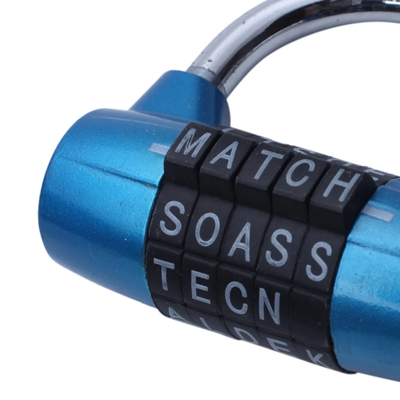 

5 Letter Zinc Alloy Combination Padlock Code Password Lock Door Cabinet Drawer Bike Motorcycle Student Locker Locks