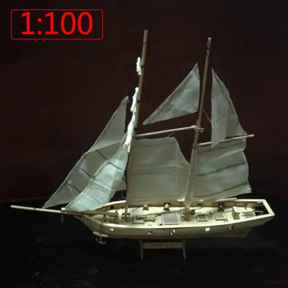 

1 Set 1:100 Assembling Building Kits Ship Model Wooden Wood Crafts Kit Assembled Toys Sailing Model Sailboat Wooden DIY K1O3
