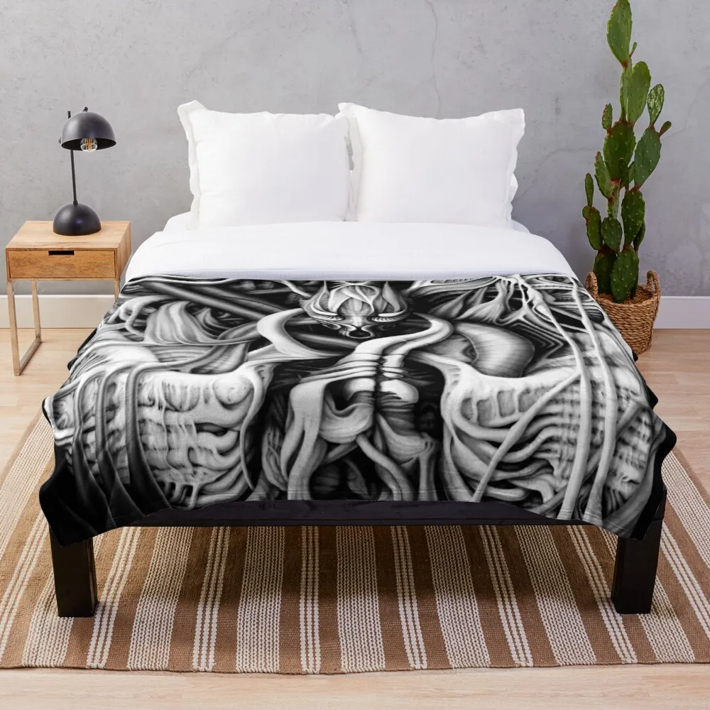 

Alien Predator Horror Flesh 1 Throw Blanket Super Soft Printing Family Car and Sofa Bed throws Summer Office Quilts