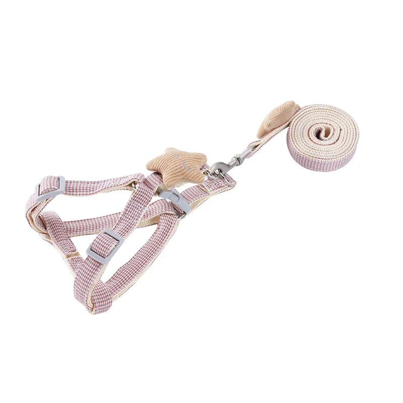

Pet Supplies Hot-selling Cartoon Starfish Pet Chest Back Leash Set Small And Medium-sized Dog Leash Harness Safe And Comfortable