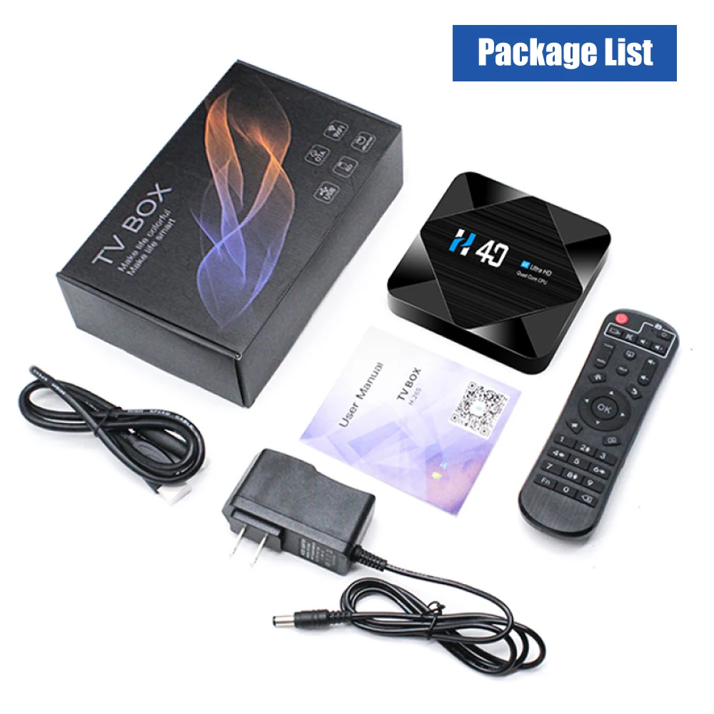 Приставка Смарт ТВ Android 10 2 4G 5 ГГц Wi Fi Bluetooth 4 + 32/64 ГБ 6K 3D 1080P|ТВ-приставки и
