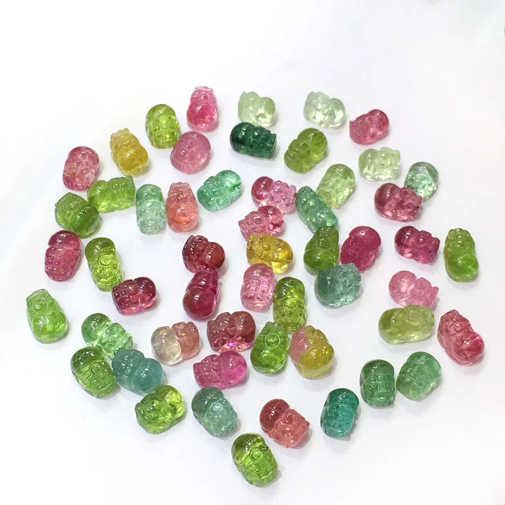 

Random Tourmaline Brave Troops Pendant Natural Quartz Crystal Gemstone Pixiu Lucky Charm Jewelry Necklace Women/Men Gift