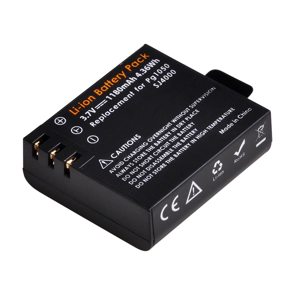 Аккумулятор PG1050 для экшн камеры EKEN H9 H9R H3R H8R H8PRO H8 SJ4000 SJ5000 M10 4 шт. 1180 мАч|Цифровые
