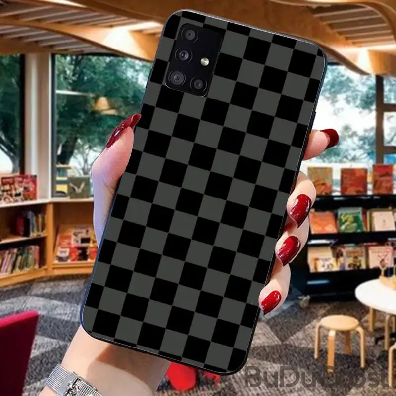 Мягкий чехол в клетку для телефона Samsung A10 20 30 40 50 70 10S 20S 2 Core C8 A30S A50S A7 8 9 2018 STAR |