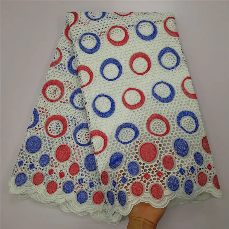 5 ярдов швейцарская кружевная ткань последняя Тяжелая вышитая бисером Африканская Хлопковая ткань швейцарская вуаль кружева популярный Дубай Стиль 9L0920