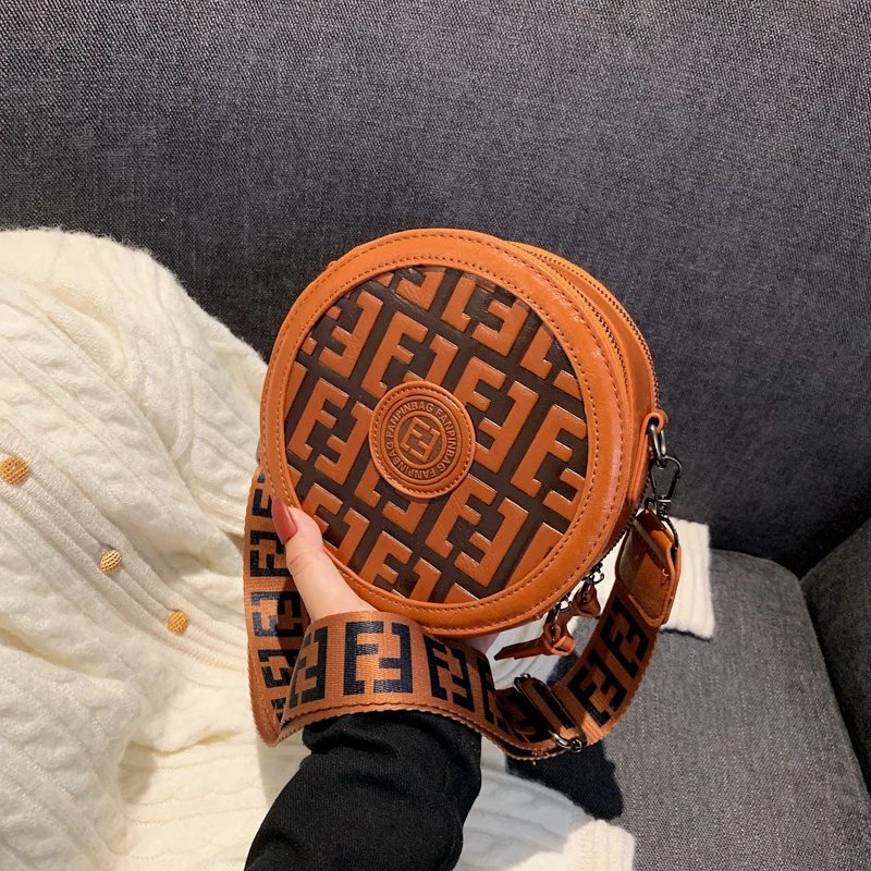 

Round Bag Women Brand Designer Shoulder Bag Luxury Mini Small Handbags Vintage Circular Female Quality PU Leather Crossbody Bag