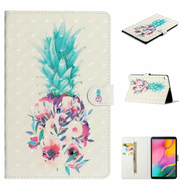 CASE Кожаный чехол для Samsung Galaxy Tab A 10,1 SM-T510 T515 Coque для Galaxy Tab A 10,1 T510 T515 крышка Capa+ пленка+ ручка - Цвет: CASE