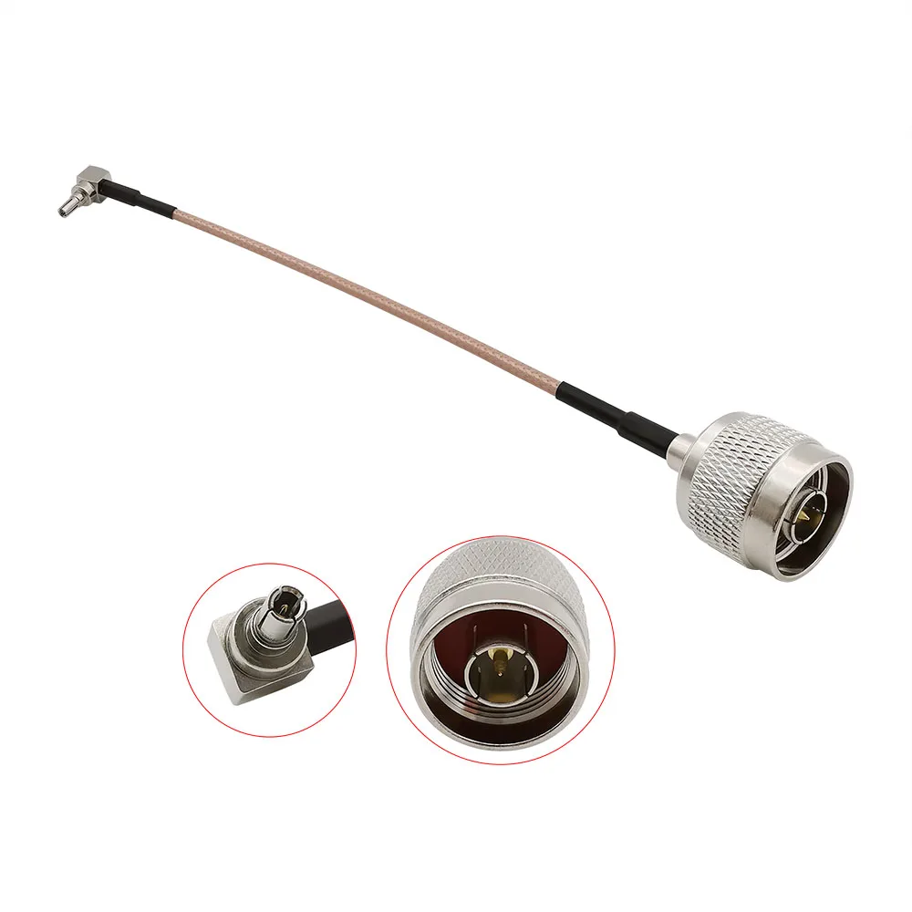 Коаксиальный кабель RG316 RF 2 шт. разъем N К CRC9 штекер под прямым углом коаксиальный