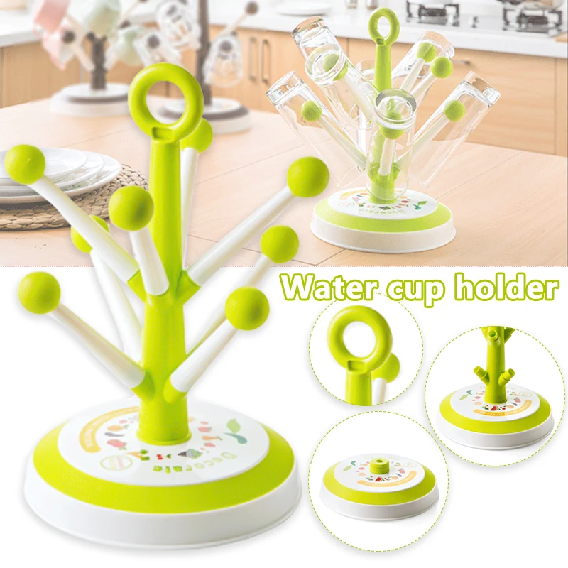 

Vertical Removable Cup Stand Plastic Tree Mug Drainer Mug Holder Baby Bottle Dryer lpfk Water Bottle Cup Accessories Drinkware