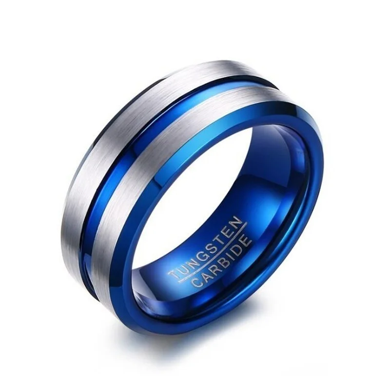 

8mm Stainless Steel Ring For Men Wedding Engagement Simple Charms Unisex Ring Jewelry Christmas Gift Accessories