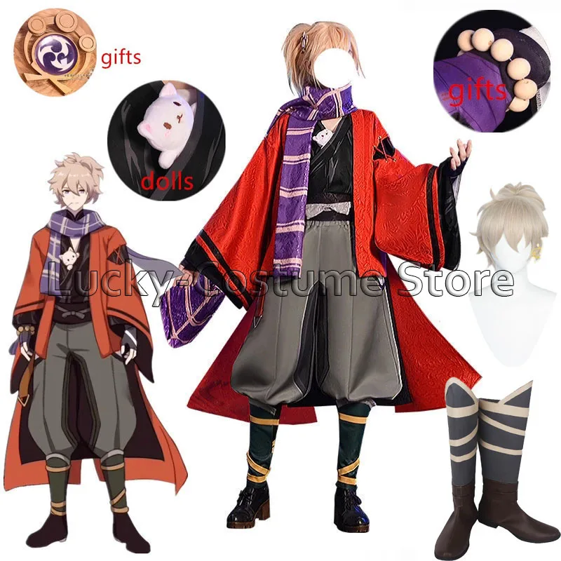 

Game Genshin Impact Cosplay Friend of Kaedehara Kazuha Cosplay Men Costume Genshin Impact Kazuha's Friend Cosplay Costumes Wig