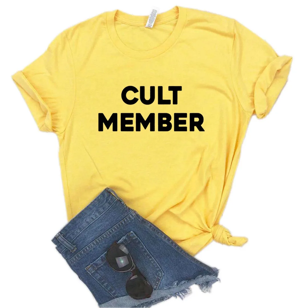 

Cult Member Print Women tshirt Cotton Casual Funny t shirt Gift Lady Yong Girl Top Tee A-1195
