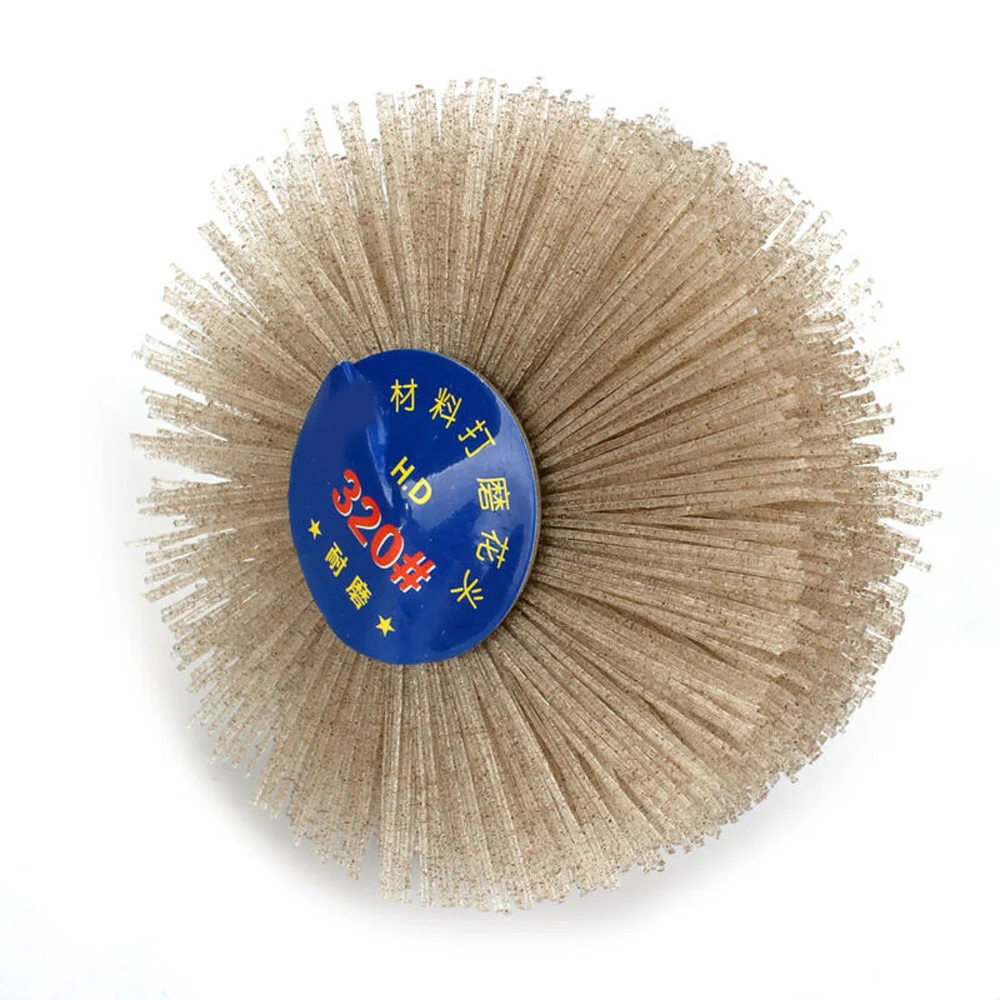 

80mm 80~600 Shaft Blue Abrasive Nylon Wheel Brush For Wood Furniture-Polishing
