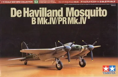 

Tamiya 60753 1/72 De Havilland Mosquito B Mk.IV/PR Mk.IV WWII Bomber Aircraft Display Toy Plastic Assembly Building Model Kit