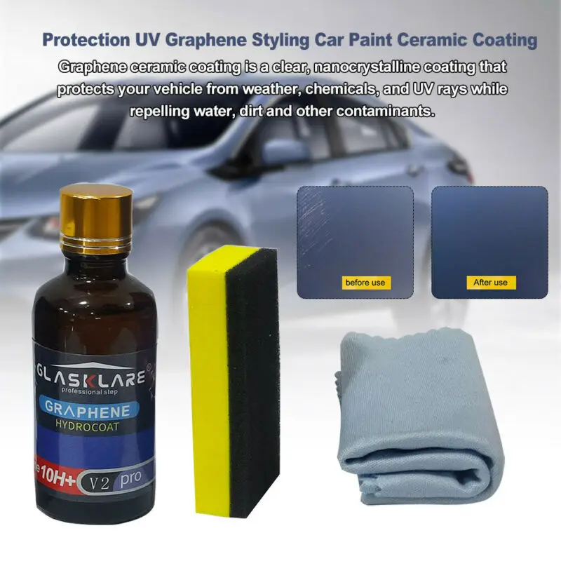 

Car Ceramic Coating Set 12H Black Graphene Liquid Protection Excellent