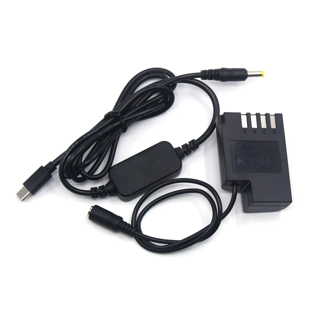 USB TYPE-C Power Bank PD кабель + DMW-BLF19 полностью декодированный DC муфта DMW-DCC12 для Lumix DMC-GH5 GH5s