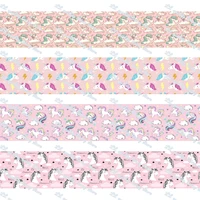 wl diy cartoon unicorn print grosgrain ribbon gift wrapping bow party decoration craft supplies wholesale 50 yards