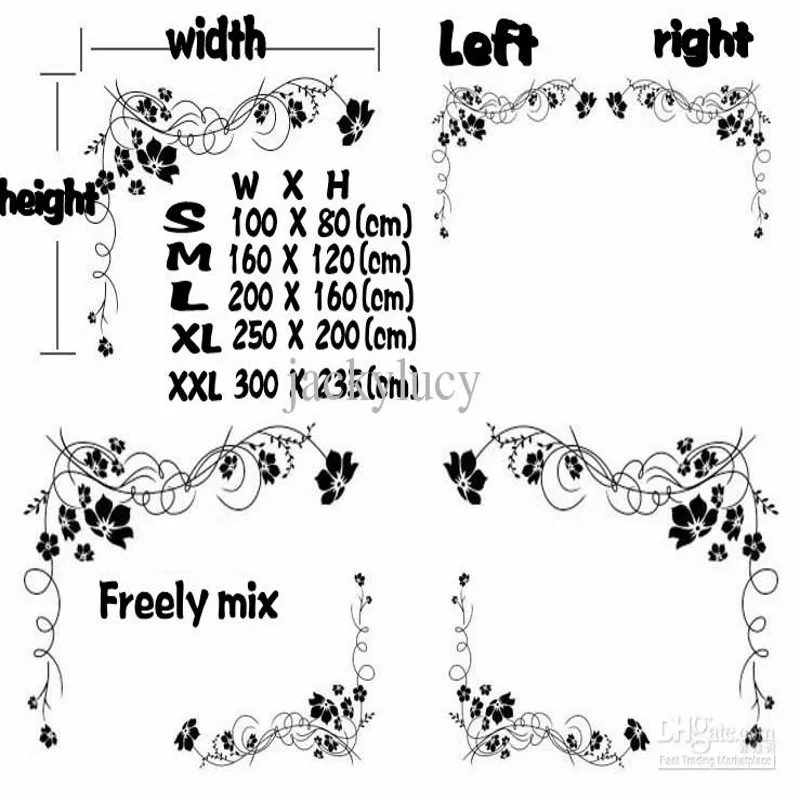 

Beautiful Flower Wall Paper Decal Art Stickers for Home Decoration Living Room Bedroom Sofa TV Background Wallpaper