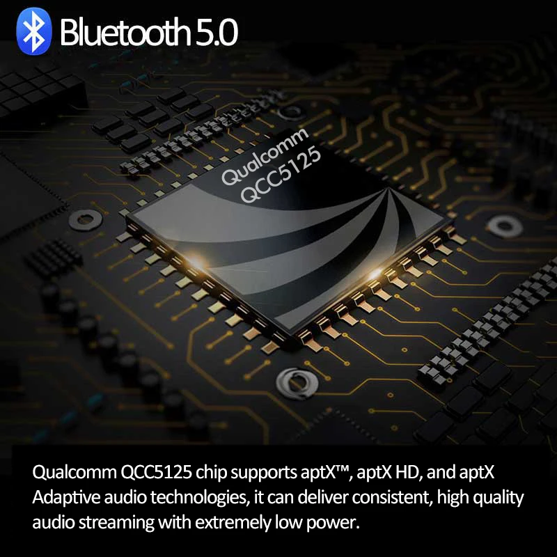 Адаптер для наушников QCC5125 адаптер с поддержкой Bluetooth 5 0 на шею aptX aptX-HD AAC