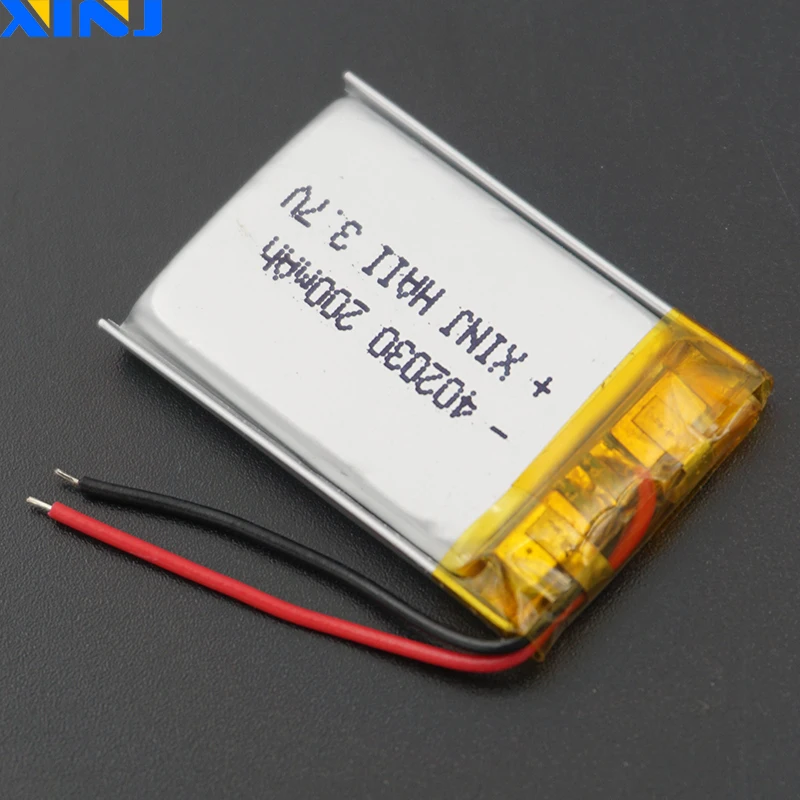 XINJ 10 шт. 3 7 в 200 мАч полимерный литиевый аккумулятор Lipo Cell 402030 для MP3 музыкального