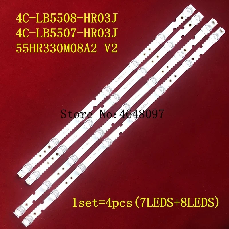 

10set=40pcs LED Backlight strip For TCL 55P65US 55U3800C 55P65 55D6 55F6 55L2 4C-LB5508-HR03J PF02J 55HR330M07B2 55HR330M08A2 V2