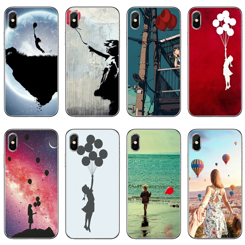 Чехол для Samsung Galaxy S10e Lite S9 S8 S7 S6 edge Plus S5 S4 S3 Note 10 9 8 5 4 mini Banksy с красным воздушным