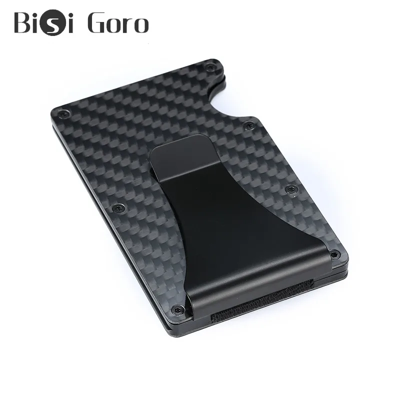 BISI GORO 2020 Мужская мода карбоновый держатель для кредитных карт кошелек