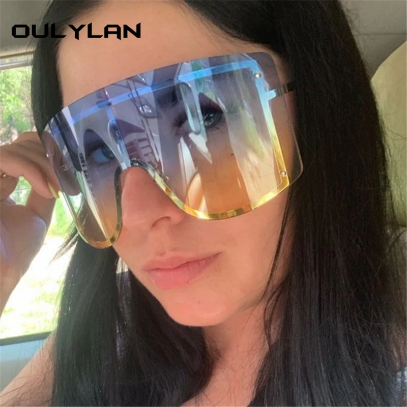 Солнцезащитные очки женские градиентные без оправы UV400|Женские солнцезащитные