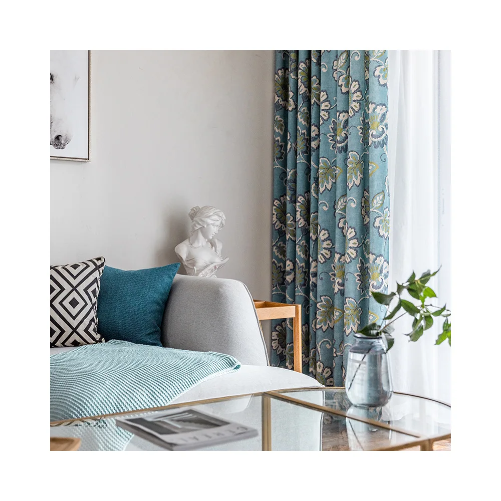 

[Quiet] Modern Minimalist New Cotton Cloth Curtain Fabric curtains for Living Room Bedroom Curtains