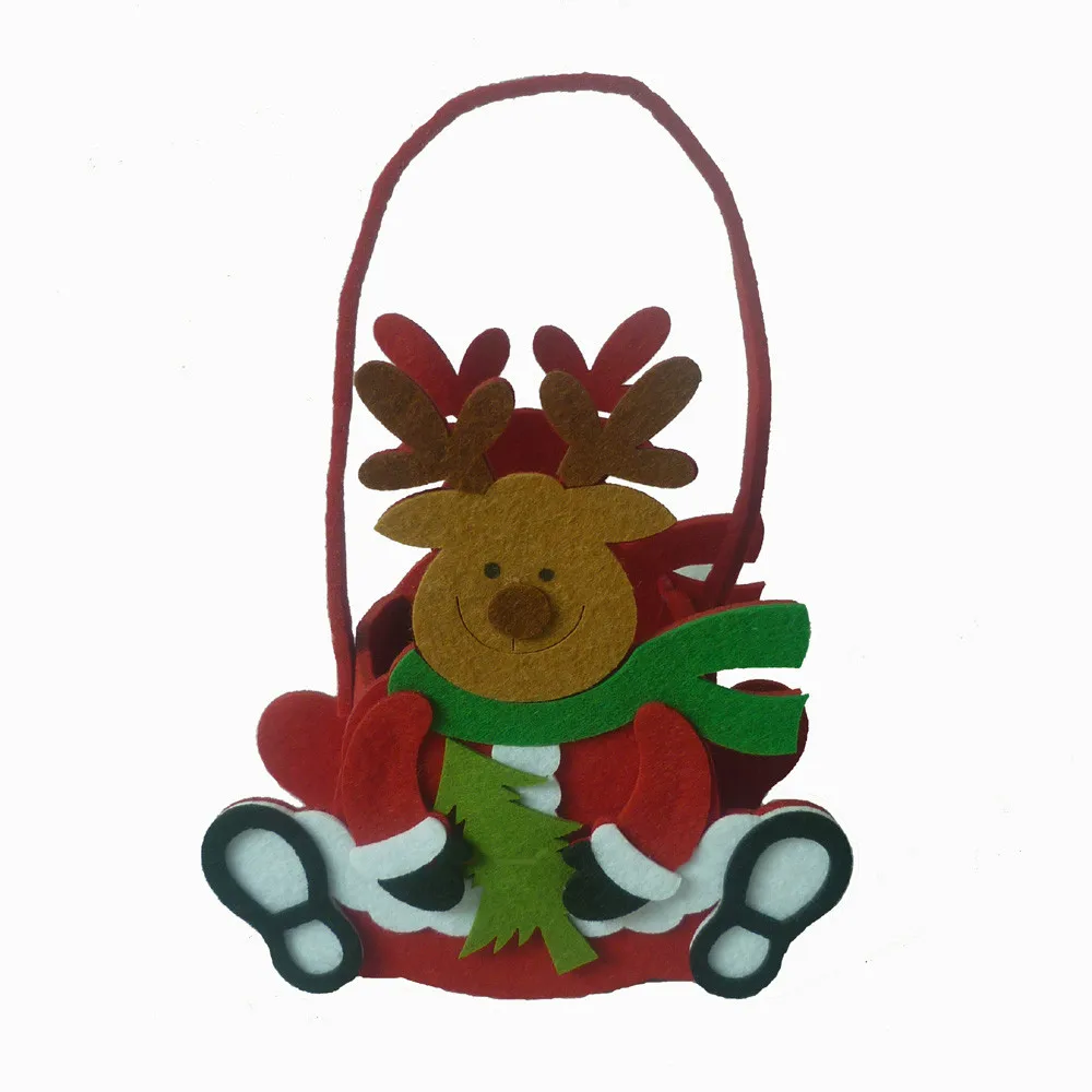 Рождественские украшения для дома вырубные формы сани Портативная сумка конфет