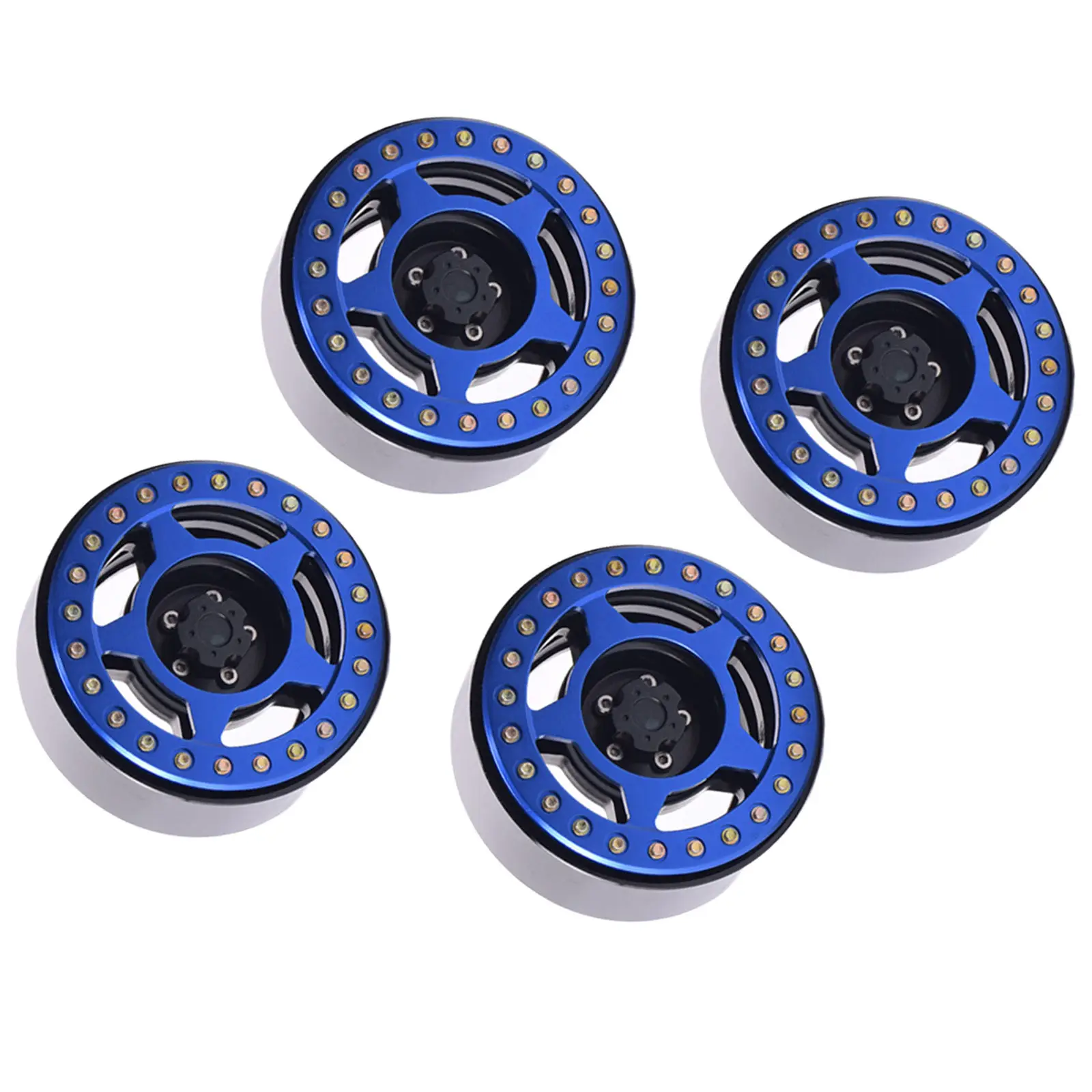 

RC Car Metal 2.2 Inch Beadlock Wheel Rim for 1/8 Scale RC Rock Off-Road Climbing Car Hobby Model Replacement Parts