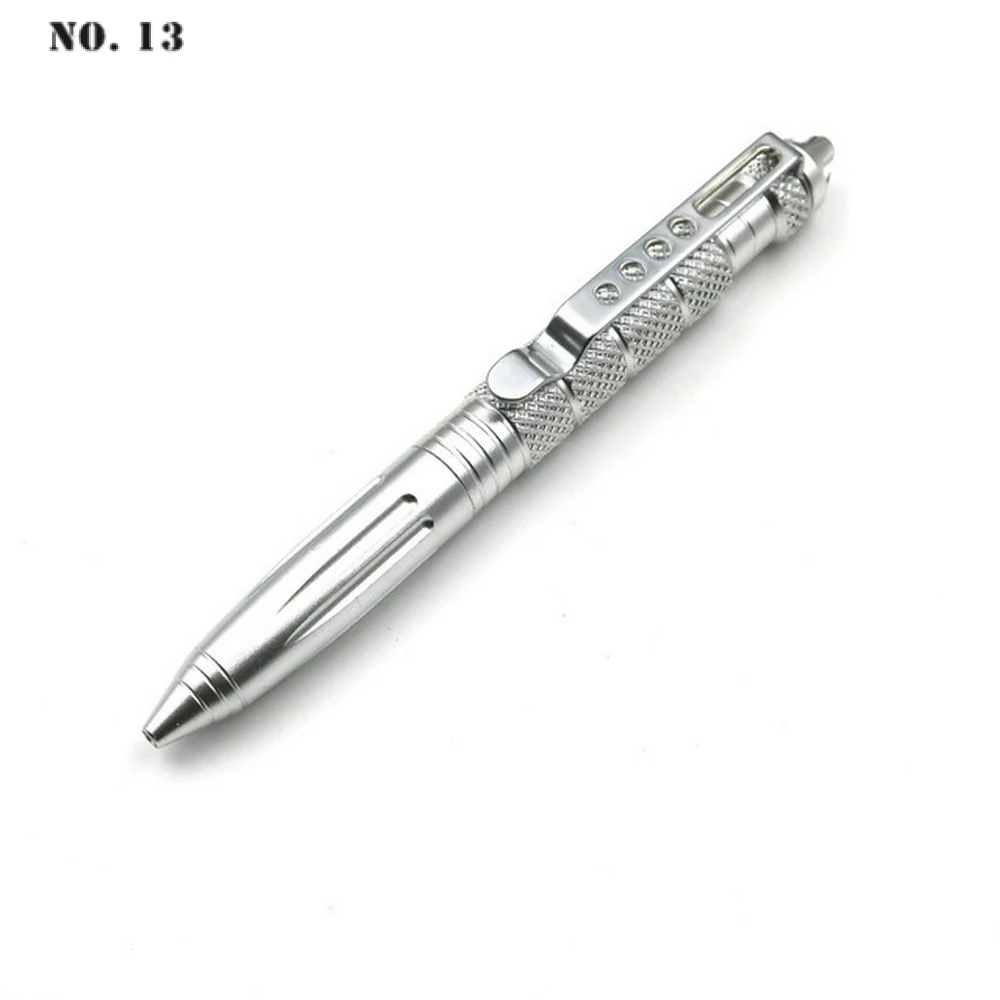 Ballpoint Pen Design Tactical Multi-function Tool Aluminum Alloy Glass Knife EDC Outdoor Survival Black/Silver | Инструменты
