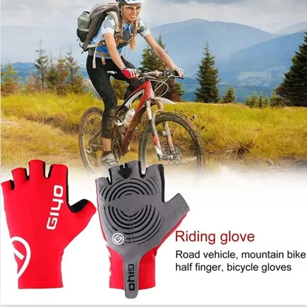Велосипедные перчатки с открытыми пальцами Нескользящие митенки из лайкры для