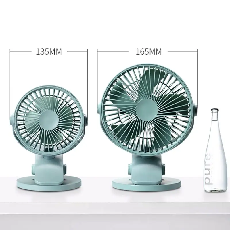 

4/6inch Mini Portable Desk Fan USB Powered or 1800mAh Rechargeable Battery Personal Mini Fan for Car Office