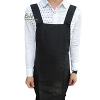 black waterproof salon hair apron barber working cloth in black color anti chemical hairdresser apron for hair shop