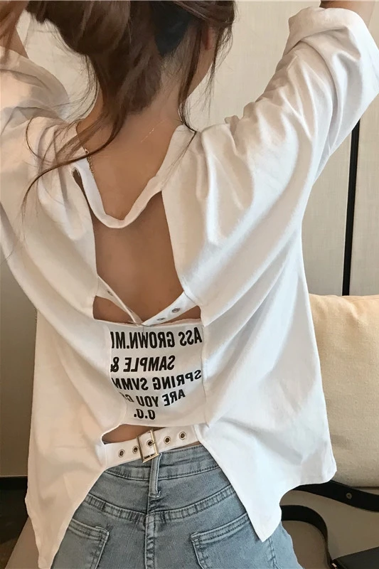 

Short sleeve T-shirt women's design sense hollow out Korean loose medium length top woman tshirts Summer Office Lady